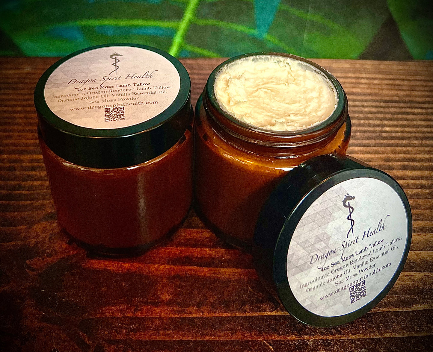 4oz Jars of all natural Sea Moss Face Lamb Tallow