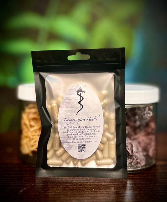 Sea Moss Bladderwrack Burdock Root combo Daily Capsules 